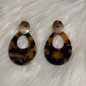 Target Tortoise Shell Teardrop Earrings